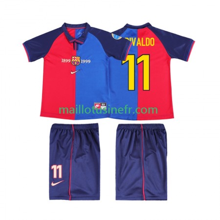 Maillot de Foot FC Barcelone RIVALDO 11 1999 2000 Domicile Retro - Enfant